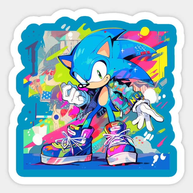 sonic Sticker by piratesnow